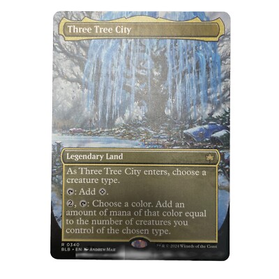   1x MTG BLB Three Tree City (Borderless) (0340), Near Mint  