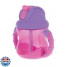 Nuby Two-Handle Flip N' Sip Straw Cup, 8 Ounce, Pink with Purple