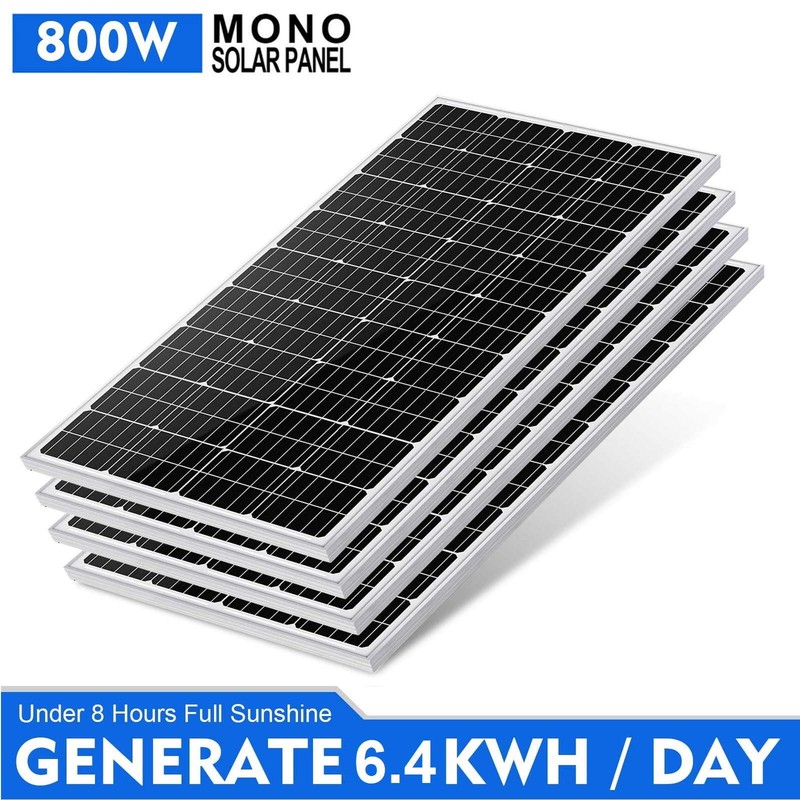 800W Mono Solar Solaranlage Inselanlage Garten Camping PV Solarmodul Off