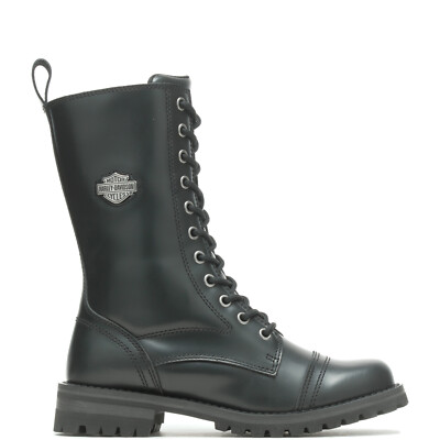 Женские черные кожаные мотоциклетные ботинки Harley-Davidson Walsen 8 Lace D87256