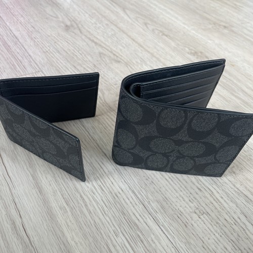Coach CR905 3 In 1 Wallet In Signature Canvas IN Black Coach CR905 3 In 1 Wallet In Signature Canvas IN Black