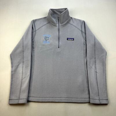 Patagonia Micro D Fleece Jacket Womens Small Gray Zip Whitman College Princeton 
