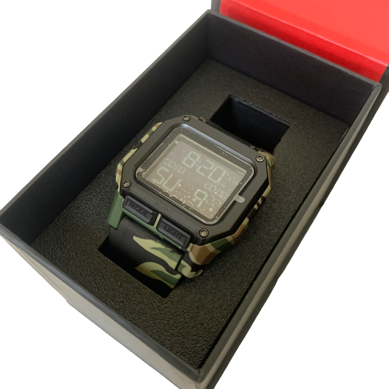 Pre-owned Nixon Regulus Men's Digital Watch Qz Military Camouflage Resin Silicone Band