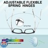 BLOEXCLU 6 Pack Reading Glasses for Women Men Blue Light Blocking Spring Hinge Computer Readers, Anti Eyestrain/Glare (6 Mixed C1, 2.5, Diopters)