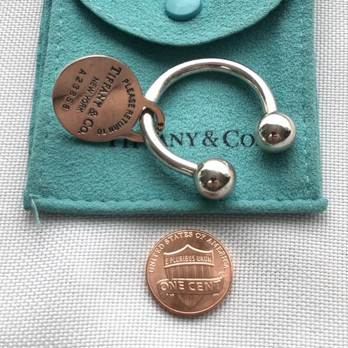 NICE Genuine Tiffany & Co. RETURN TO TIFFANY Love HEART CHARM Key Ring STERLING