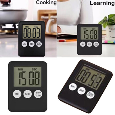 Digital Kitchen Timer With Large Led Display Count Up Countdown Countup Timer