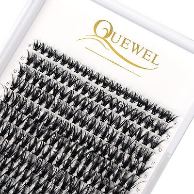QUEWEL Cluster Lashes 240Pcs Individual Lashes 40D 0.07D Curl Mix8-14mm Lash ...