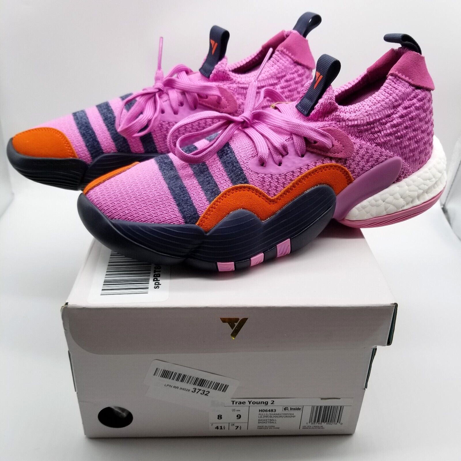 Adidas Men Trae Young 2.0 Basketball Shoes Size 8 Pink Black