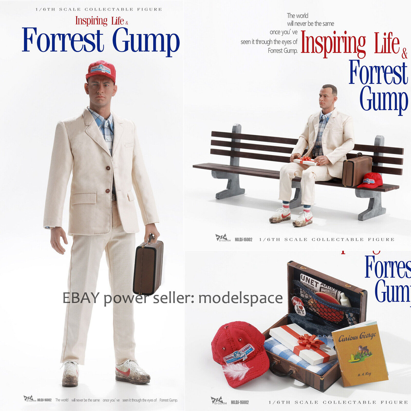Modelspace Forrest Gump DJ CUSTOM DJ-16002 Action Figure Modelspace Forrest Gump DJ CUSTOM DJ-16002 Action Figure