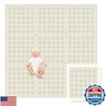 Play Platoon Large Kids Mats for Floors, 9 Tile 72 x 72 inch, Extra-Thick Interlocking Tiles, 24 x 24 in. Puzzle Mat Pieces with Border, Non-Toxic, Neutral Playmat Rug for Toddlers and Children
