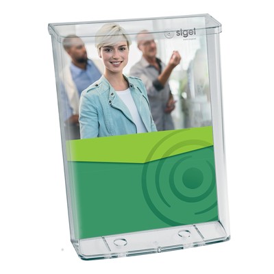 SIGEL LH325 Outdoor Wall-Mounted Literature Holder, for A4, uv resistant acrylic