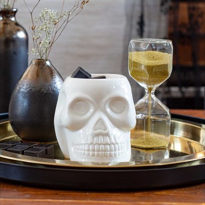Candle Brothers Teelicht Duftlampe Aromalampe Keramiklampe Skull Halloween