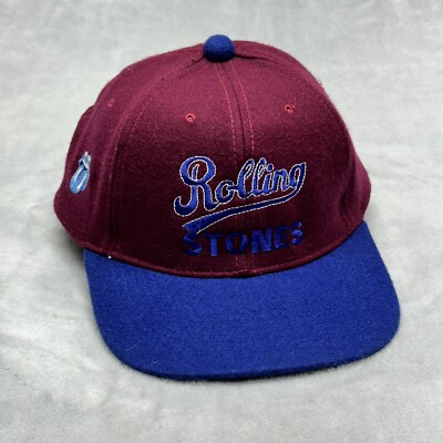 Vintage Rolling Stones 1994 Tour Brockum Worldwide Fitted Hat Wool Blend