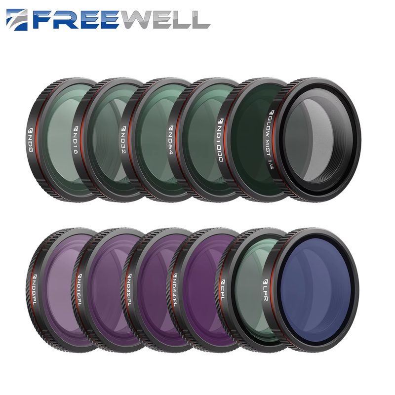 Mega Filter Kit,12 Packs Featuring ND,ND/PL,CPL,ND1000,LPR and Glow Mist 1/4 Fil