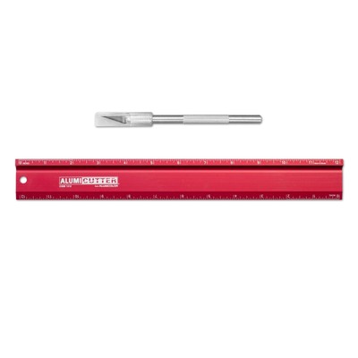 AlumiCutter Aluminum Straight Edge w/Blade for Office, School, Engineering an...