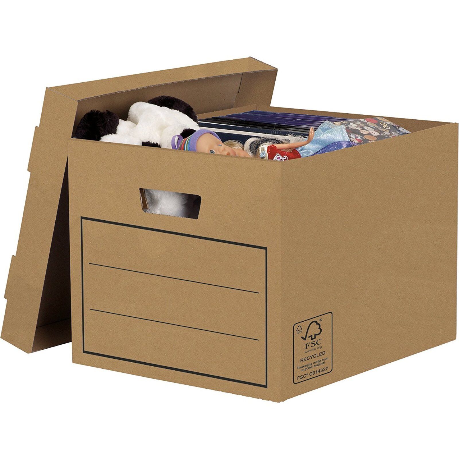 10 Strong Cardboard File Office Box Bankers General Storage Archive Box