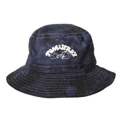 Neff x Tom And Jerry Mens Tom & Jerry Rivals Navy Tie Dye Bucket Hat NWT
