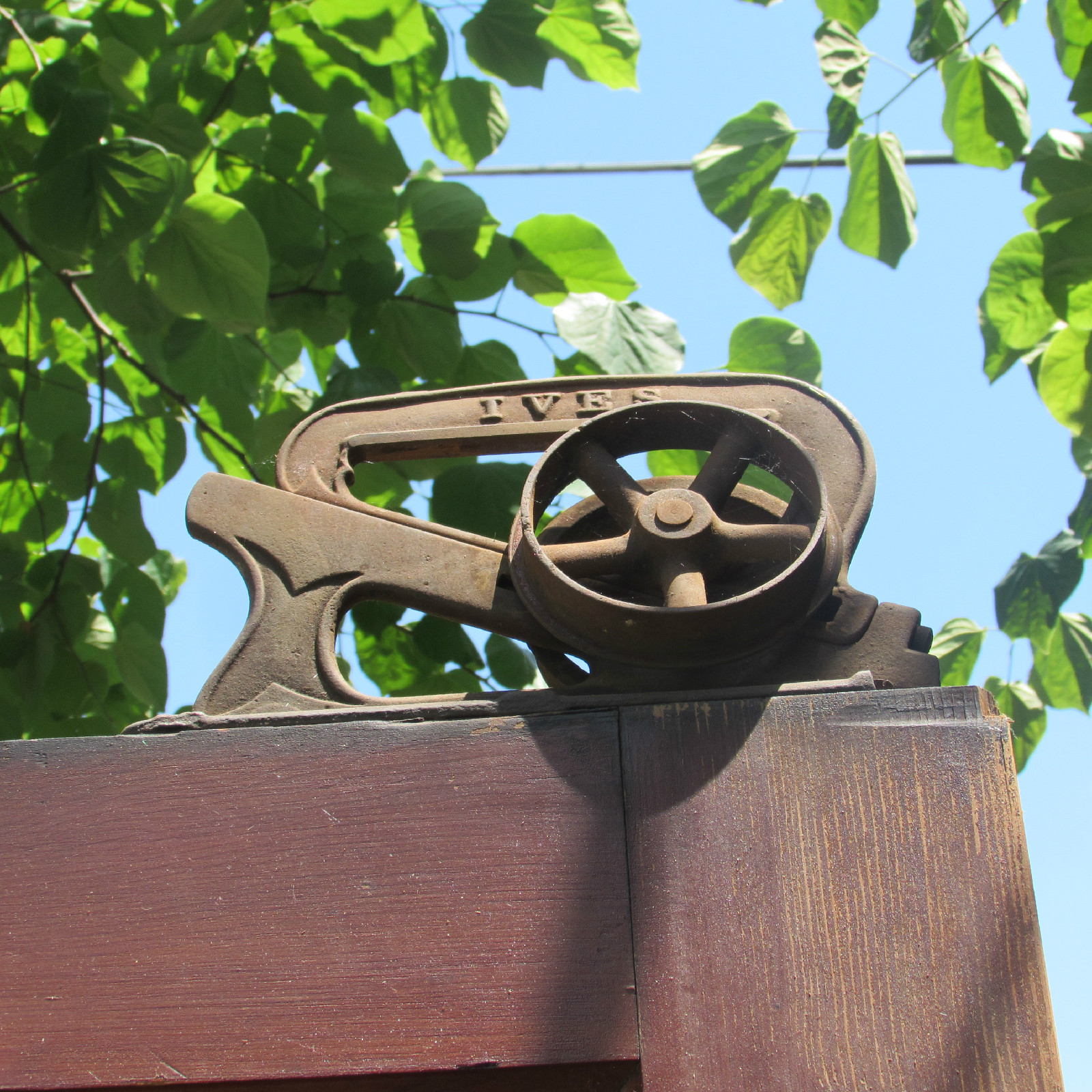 Late 1800's Large 7 Panel Pine Pocket Door Ives Rollers Victorian Hardware