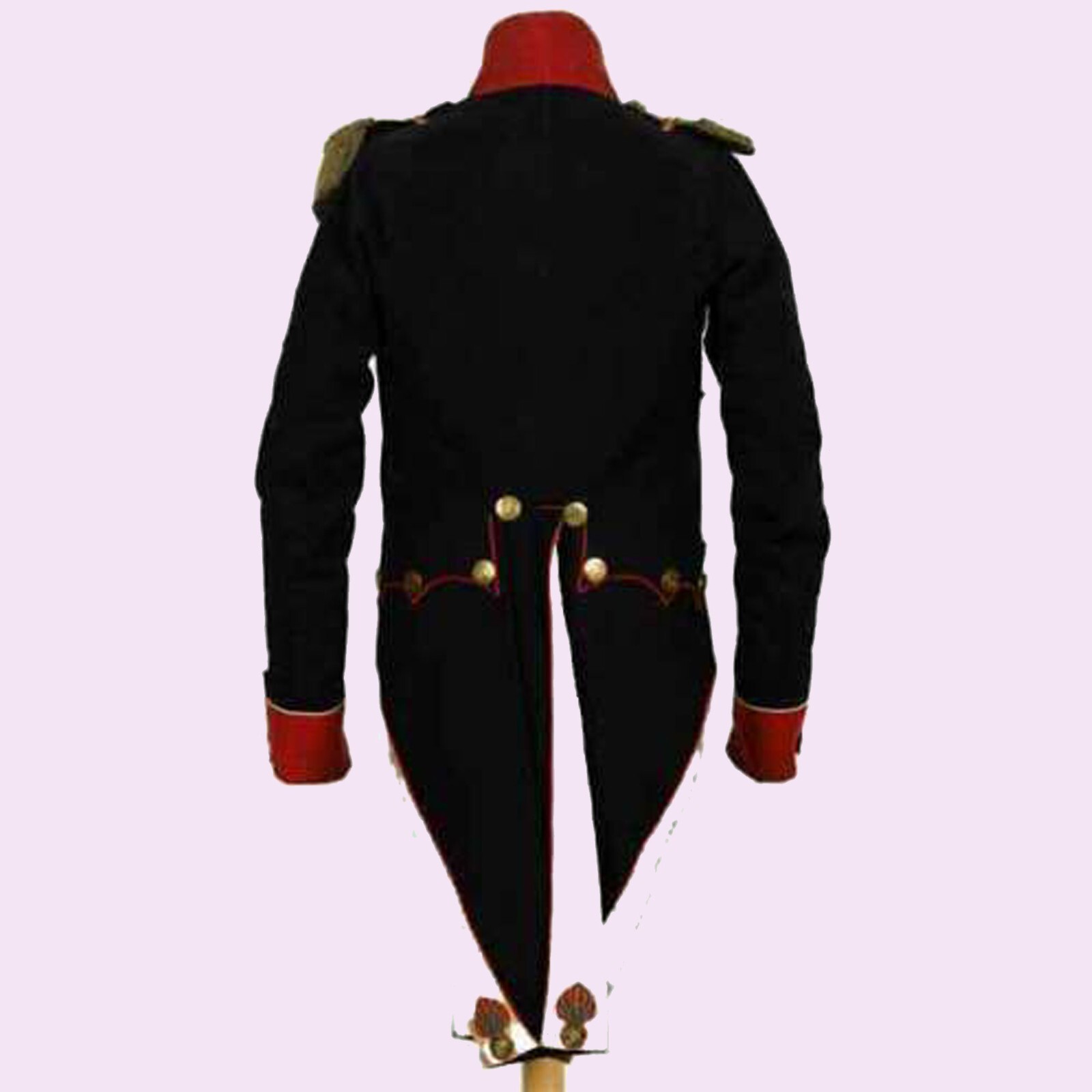 Pre-owned Handmade Grenadier Captain's 11th Line Infantry Regiment Circa 1810 Military Jacket In Black