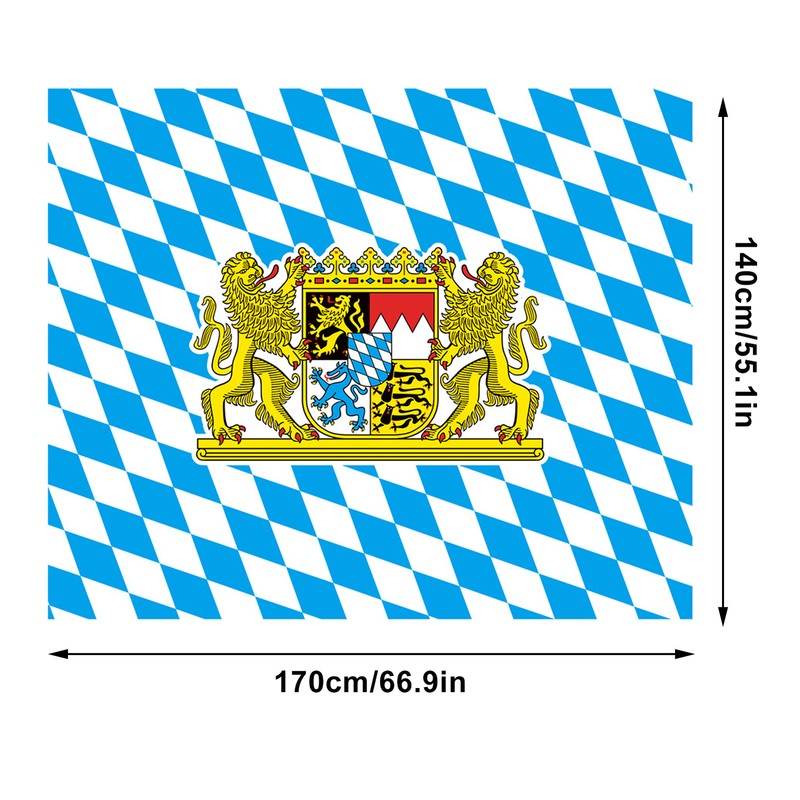 Oktoberfest Tablecloth for German Oktoberfest Themed Party Decorations Blue