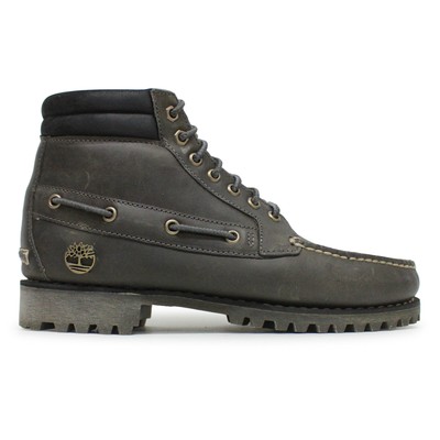 Pre-owned Timberland Mens Boots Authentic Mid Casual Lace-up Ankle Full Grain Leather In Medium Grey