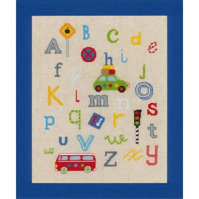 VERVACO 0150884 ABC dans la circulation Kit Broderie Point de croix Compté