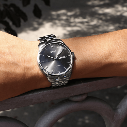 Pre-owned Mido - M0246301106100 - Belluna Sunray Dial