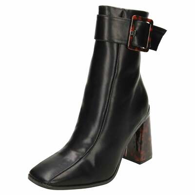 patent square toe ankle boots