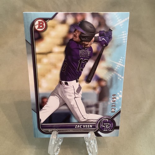 2022 Bowman Draft #BD-32 Zac Veen - Sky Blue /499 NM Mint | eBay