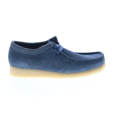 

Clarks Wallabee 26166306 Мужские синие замшевые оксфорды и туфли на шнуровке повседневная обувь, Синий, Clarks Wallabee
