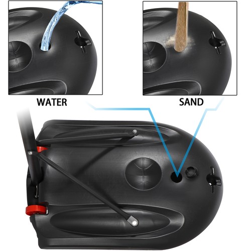 Portable Basketball Hoop Goal System Adjustable Height PVC Backboard Outdoor