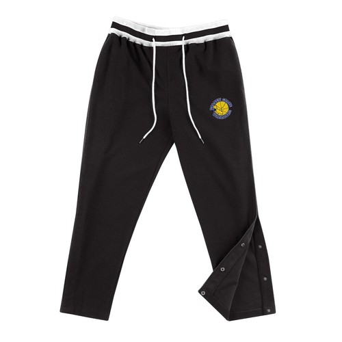 Мужские вывернутые флисовые брюки Mitchell & Ness NBA Tearaway Golden State Warriors