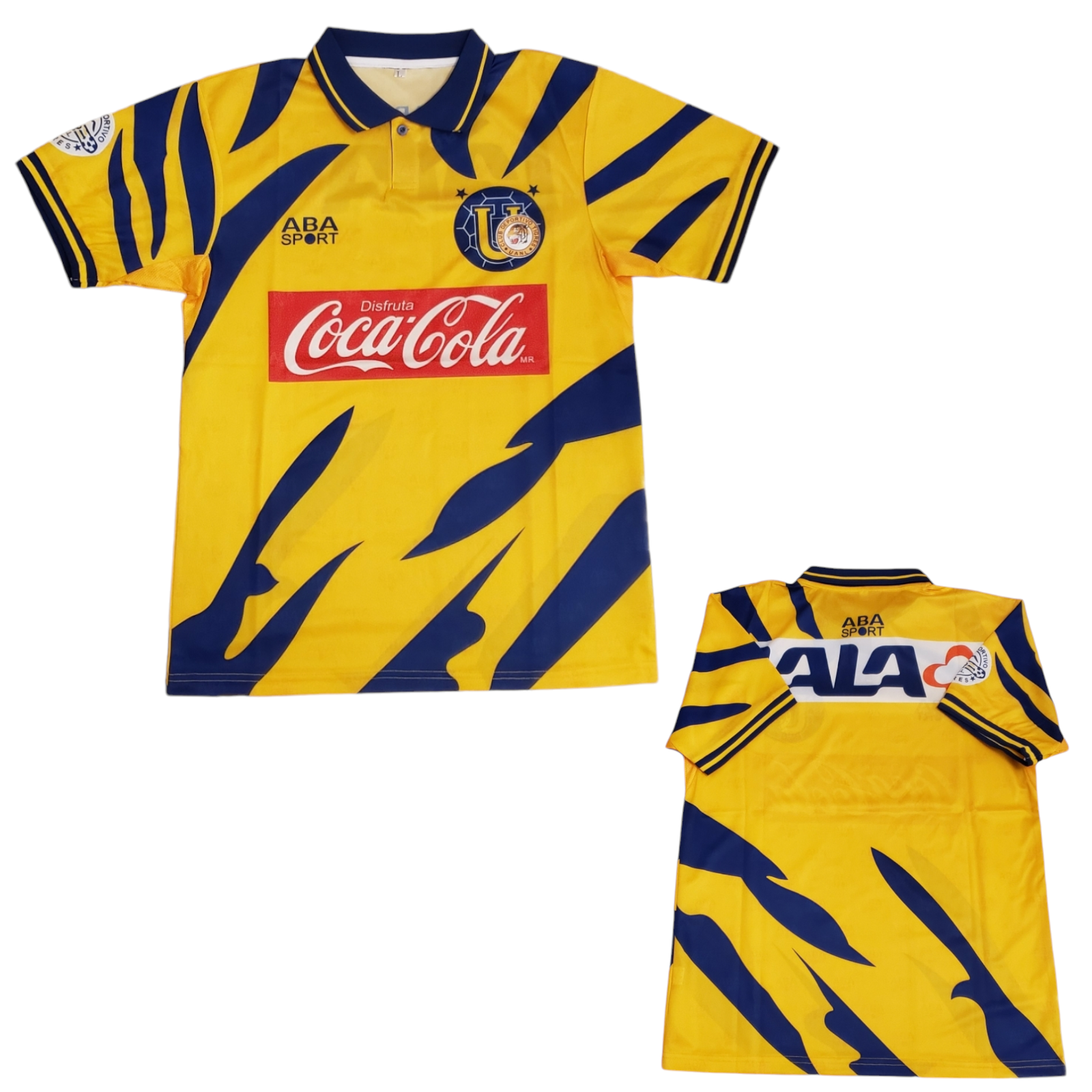 XXL Jersey  Vintage TIGRES UANL HOME  Season 1995/1996  - Yellow - ABA SPORT
