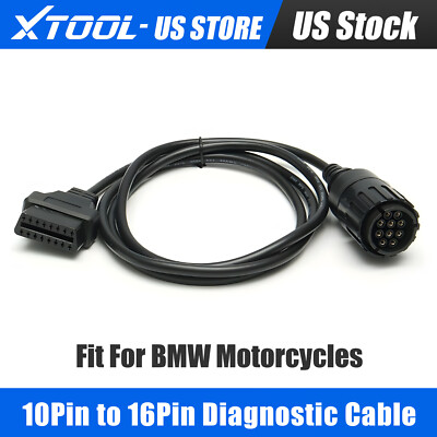  10Pin to 16Pin Connector OBD2 Diagnostic Cable Plug Adapter For BMW Motorcycles