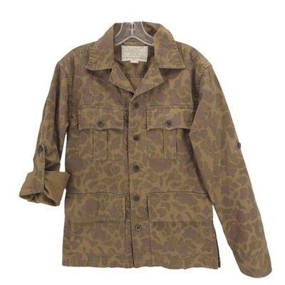 RRL Double RL Inspector M16 Camo Jacket Sanforized Shrunk Roll Tabs Size SMALL