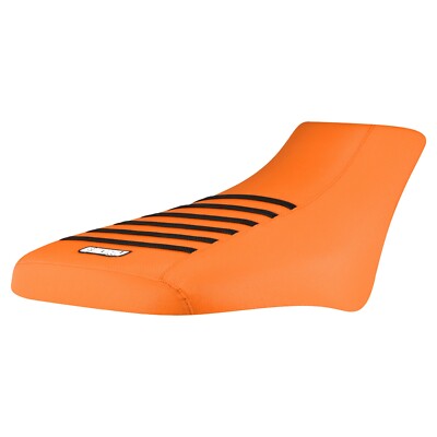 Honda Trx 500 Foreman Rubicon seat cover  all ORANGE / BLACK ribs #223
