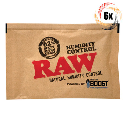 6x Packs Raw x Integra 62% 67 Gram Natural Humidity Control | Fast Shipping