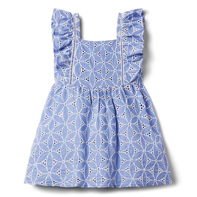 Платья для девочек Janie and Jack Eyelet Dress (платья для малышей / Маленьких детей / больших детей)