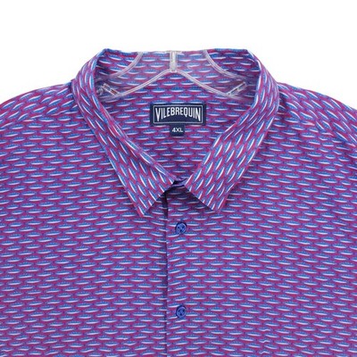 VILEBREQUIN Lightweight Cotton L/S Shirt Marbella Print Fish EUC Men's Size 4XL