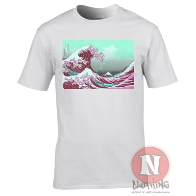 Hokusai The Great Wave Vaporwave T Shirt Aesthetic Recolourized Classic Artのebay公認海外通販 セカイモン