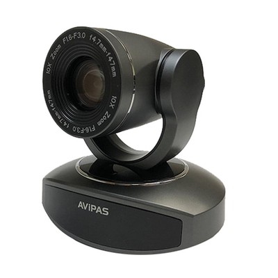 AVIPAS AV-1082G 10x Full HD USB2.0 PTZ Camera with IP Live Streaming- Dark Gray