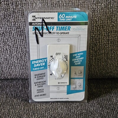 Intermatic 60-Minute Auto Shut-Off In-Wall Timer Dial Switch FD60MWC White