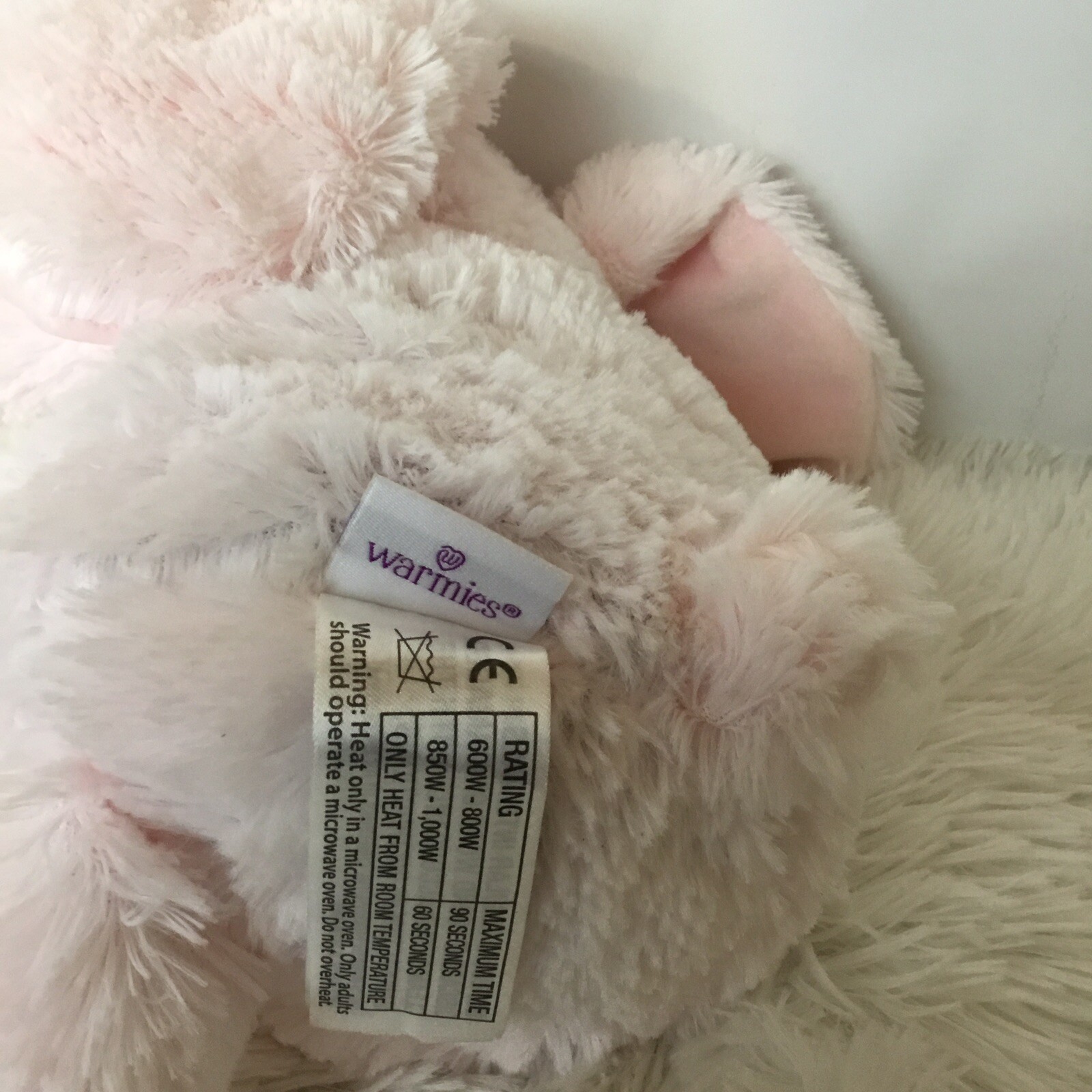 Warmies Bunny Rabbit PINK Plush Large 