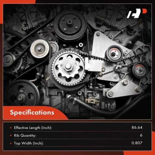 A-Premium Engine Serpentine Drive Belt Compatible With Ford, Ram, Jeep, Dodge, Mercedes-Benz, Chevy, Audi, Buick, Chrysler & Lexus Cars - F-250 Super Duty, 1500, Grand Cherokee, Durango & More