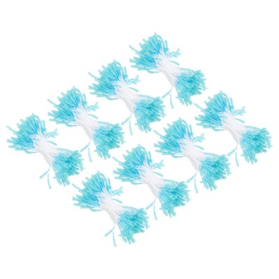 720 Pcs 1mm Double Heads Flower Stamen Artificial Flower Pistil Blue