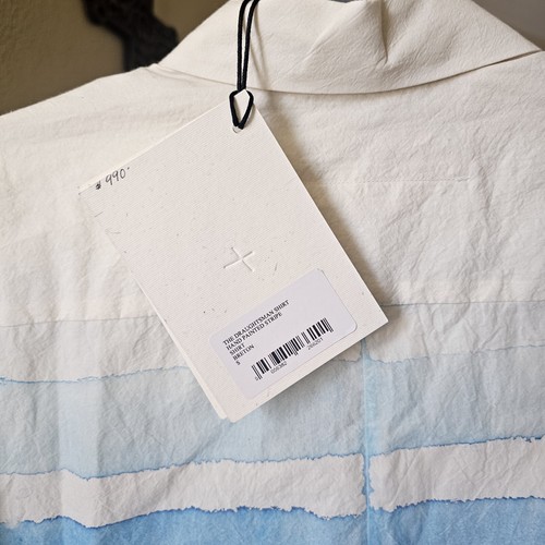 Pre-owned Toogood Handpainted Breton Draughtsman Shirt In Blue & White Oversized Size S.