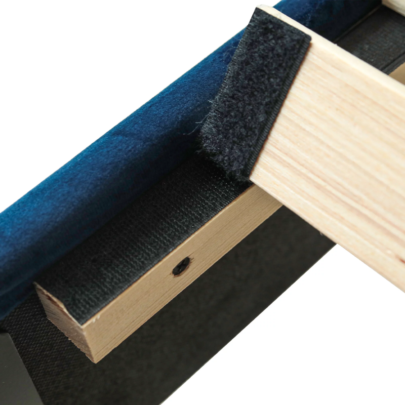 Queen Size Velvet Upholstered Platform Bed Frame with Headboard, Royal Blue