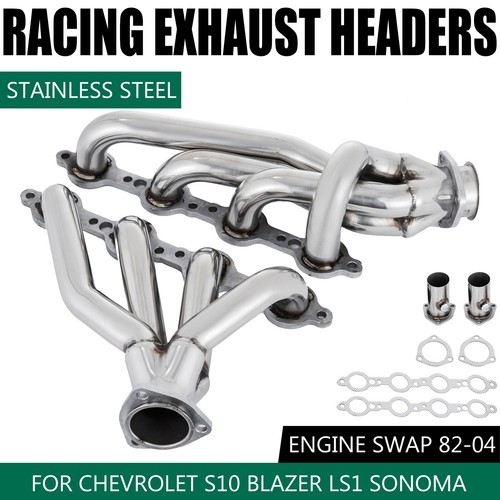Ls Swap S10 Conversion Headers Fit Chevrolet S10 Gmc Jimmy V8 Engine 4