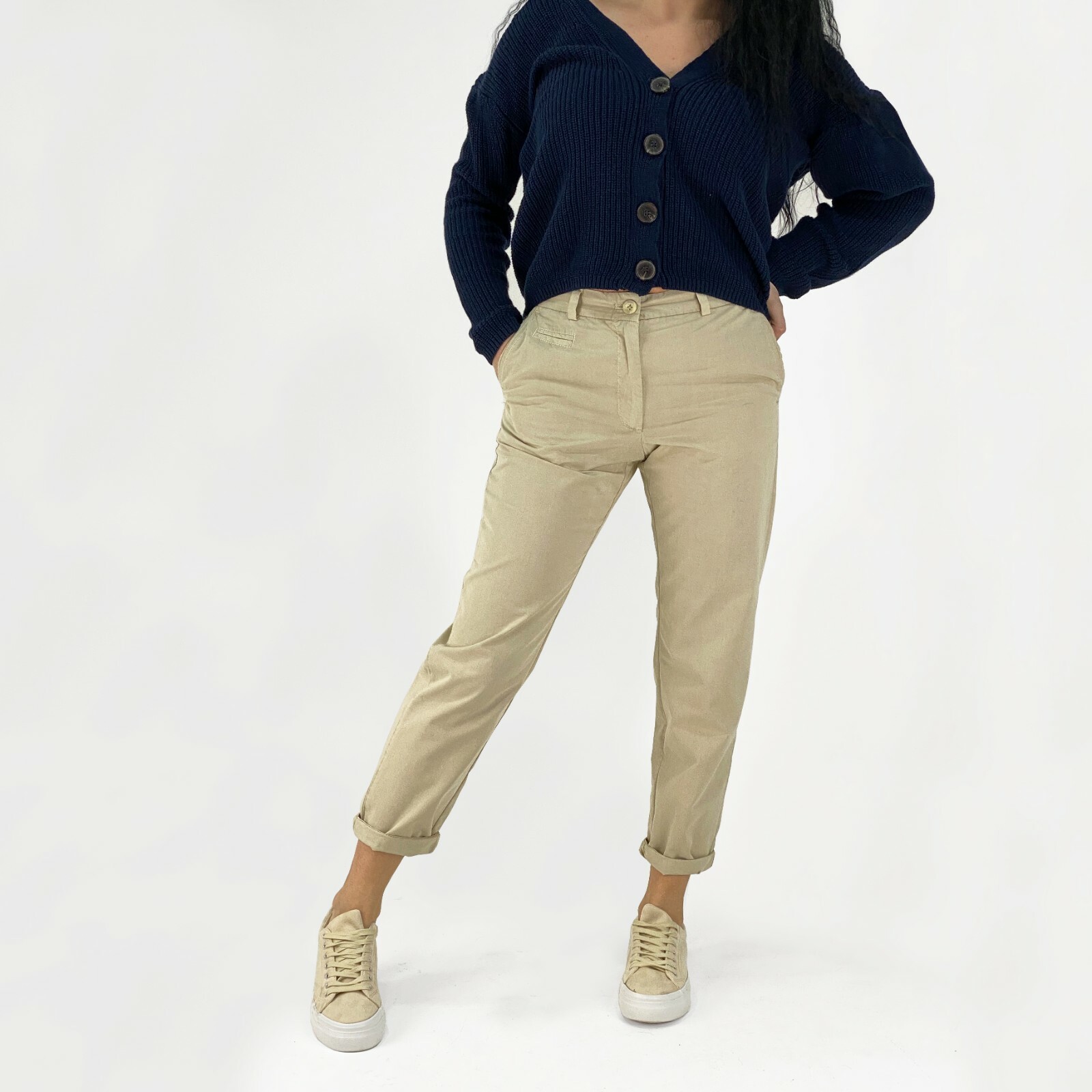 Брюки Ex M\u0026S Womens Chino Turn Up 
