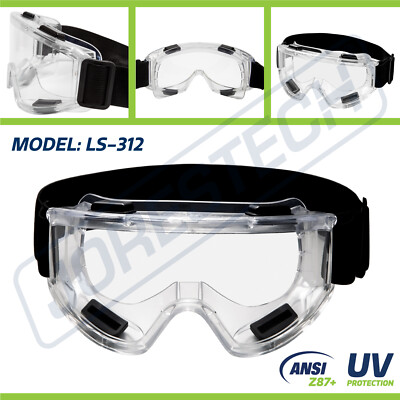 Safety Goggles Glasses Anti Fog Scratch Resistant UV Protective JORESTECH